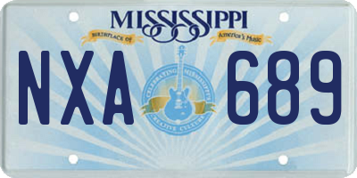 MS license plate NXA689
