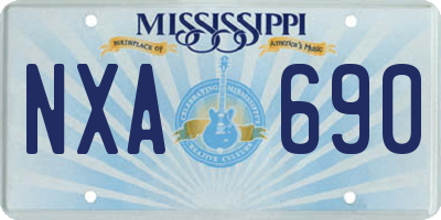MS license plate NXA690