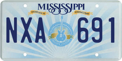 MS license plate NXA691