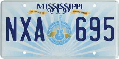 MS license plate NXA695