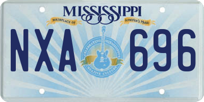 MS license plate NXA696