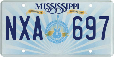 MS license plate NXA697