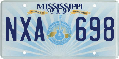 MS license plate NXA698