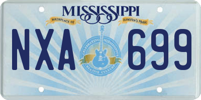 MS license plate NXA699