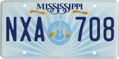 MS license plate NXA708