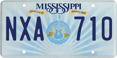 MS license plate NXA710