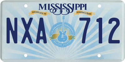 MS license plate NXA712