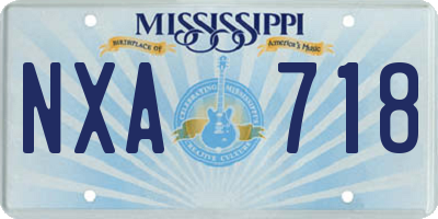 MS license plate NXA718