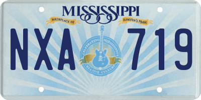 MS license plate NXA719