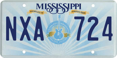 MS license plate NXA724