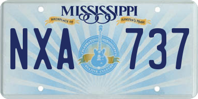 MS license plate NXA737