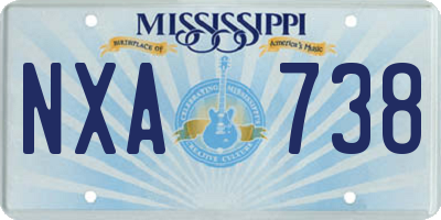 MS license plate NXA738