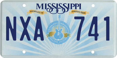 MS license plate NXA741