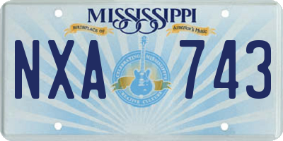 MS license plate NXA743