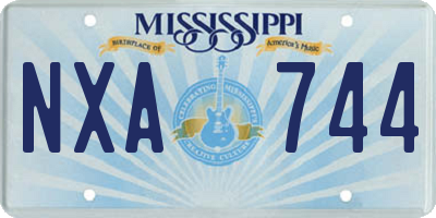MS license plate NXA744