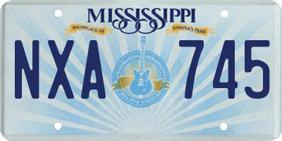 MS license plate NXA745