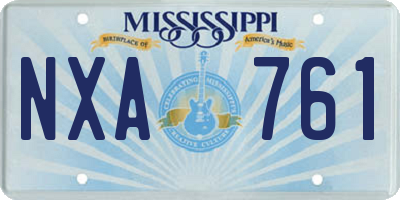 MS license plate NXA761