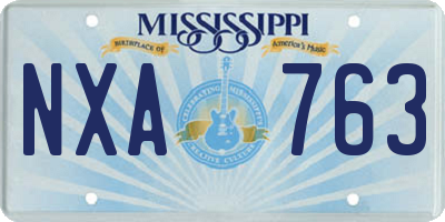 MS license plate NXA763