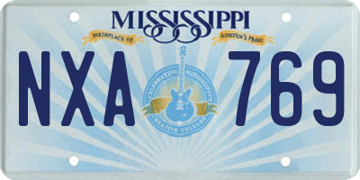 MS license plate NXA769