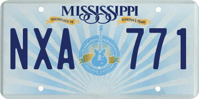 MS license plate NXA771