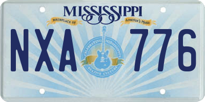 MS license plate NXA776