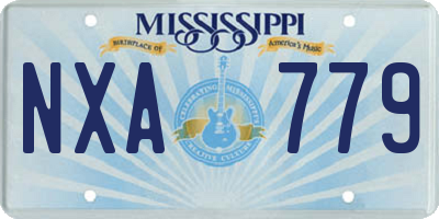 MS license plate NXA779