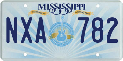 MS license plate NXA782