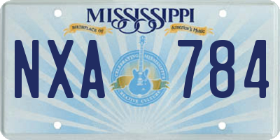 MS license plate NXA784