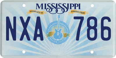 MS license plate NXA786
