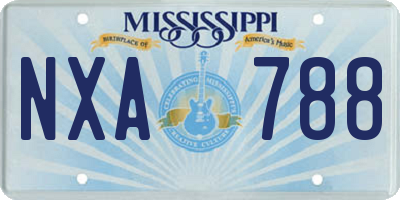 MS license plate NXA788