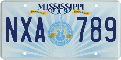 MS license plate NXA789