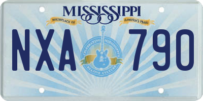 MS license plate NXA790