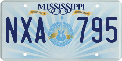 MS license plate NXA795