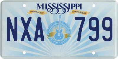MS license plate NXA799