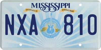 MS license plate NXA810