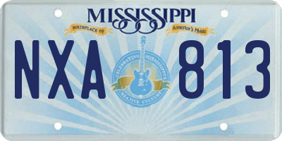 MS license plate NXA813
