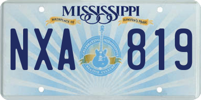 MS license plate NXA819