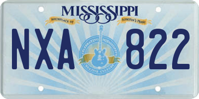MS license plate NXA822