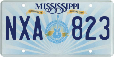 MS license plate NXA823