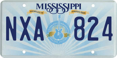 MS license plate NXA824