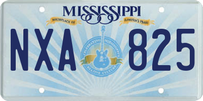 MS license plate NXA825