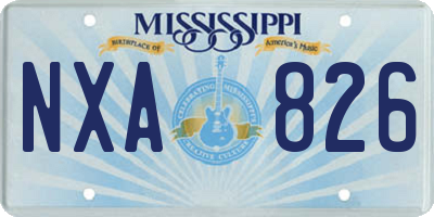 MS license plate NXA826