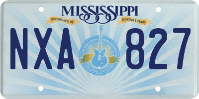 MS license plate NXA827