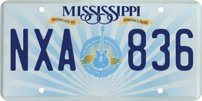 MS license plate NXA836