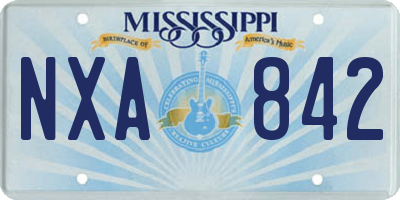 MS license plate NXA842