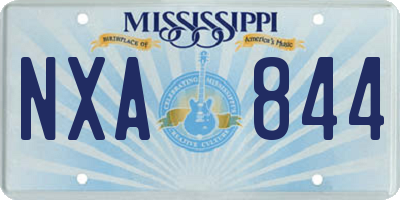 MS license plate NXA844