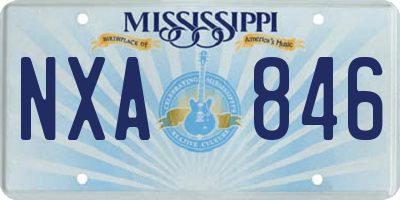 MS license plate NXA846