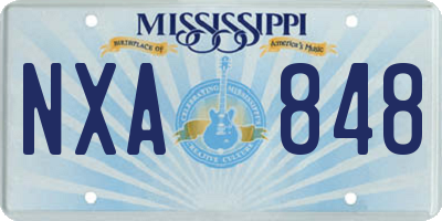 MS license plate NXA848