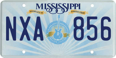 MS license plate NXA856