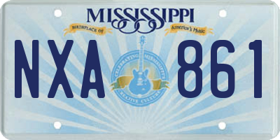 MS license plate NXA861